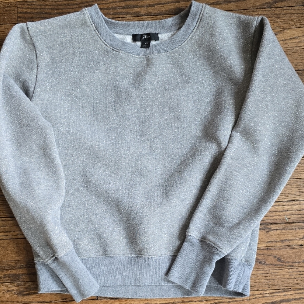 J. Crew Gray Sweatshirt With Glitter